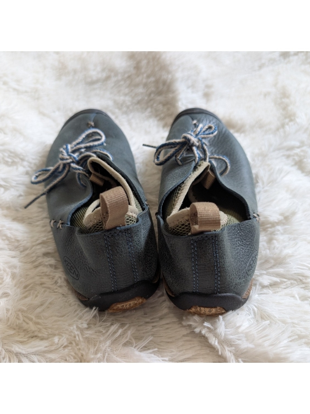 KEEN Teal Leather Outdoor Hiking Mesh Lined Lace Up Shoes Women's Size 10 - Picture 5 of 8